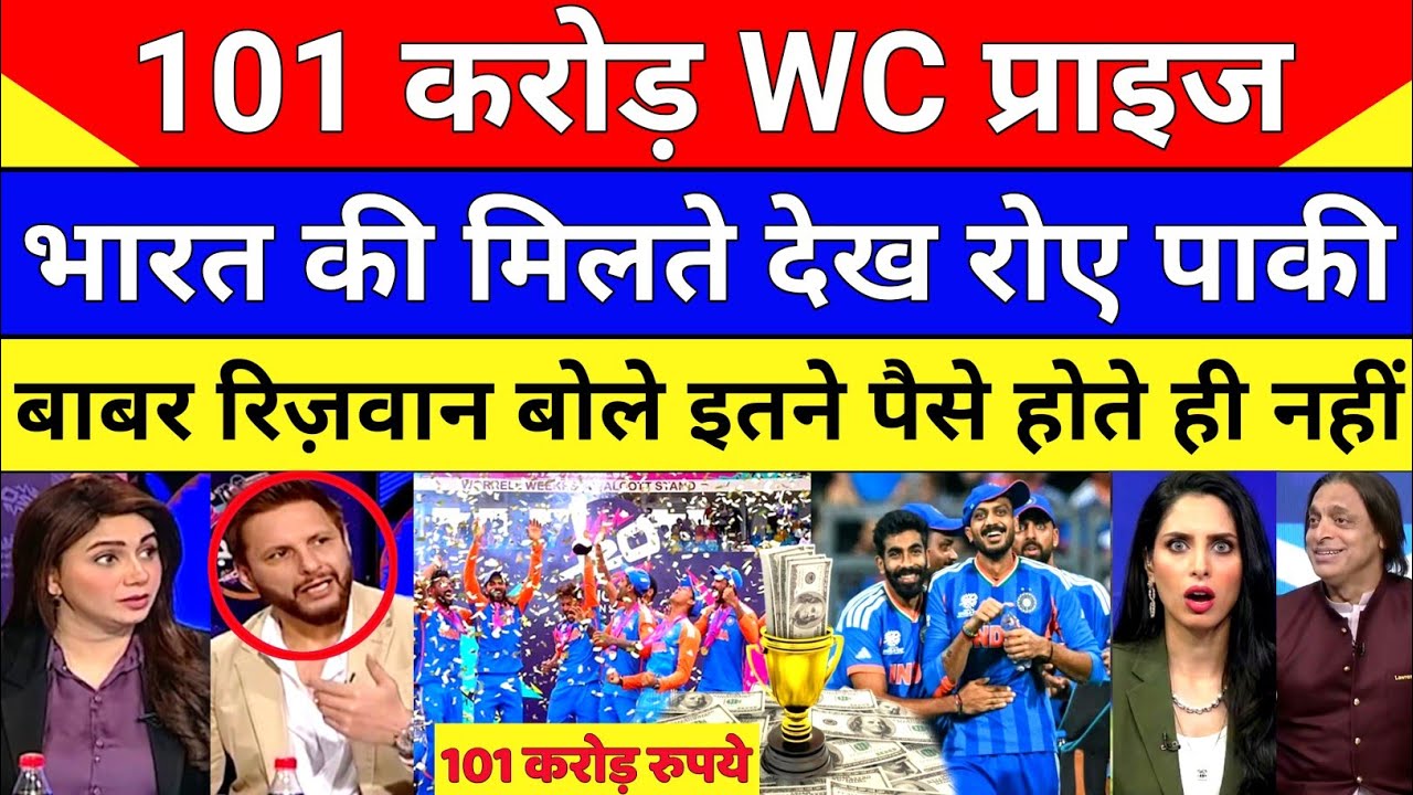 Pak Media Crying ICC Awards ₹101 Cr As Prize Money To India For Winning T20 WC Final | Pak Reacts