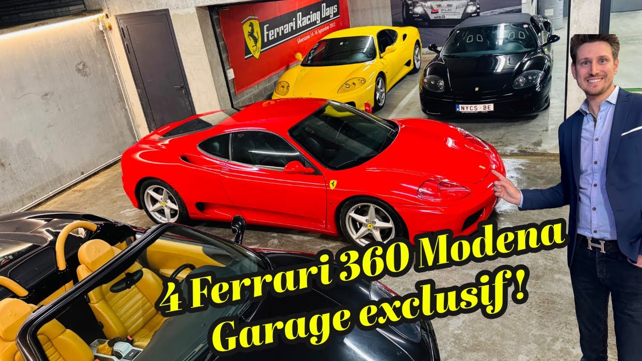 Découvrez 4 Ferrari 360 Modena dans un garage exclusif ! 🏎️🔥👌
