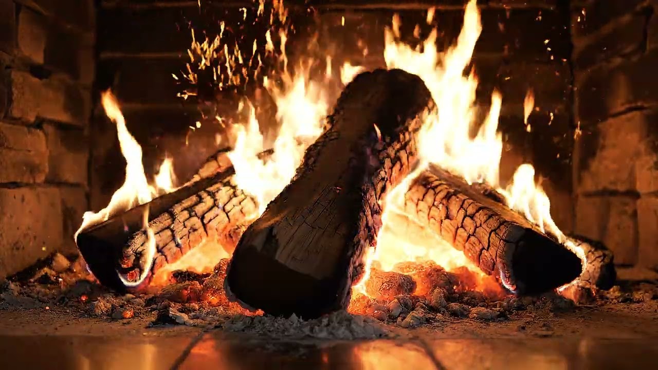 Fireplace Crackling 10 Hours - Sleep, Relax & Cozy Ambience