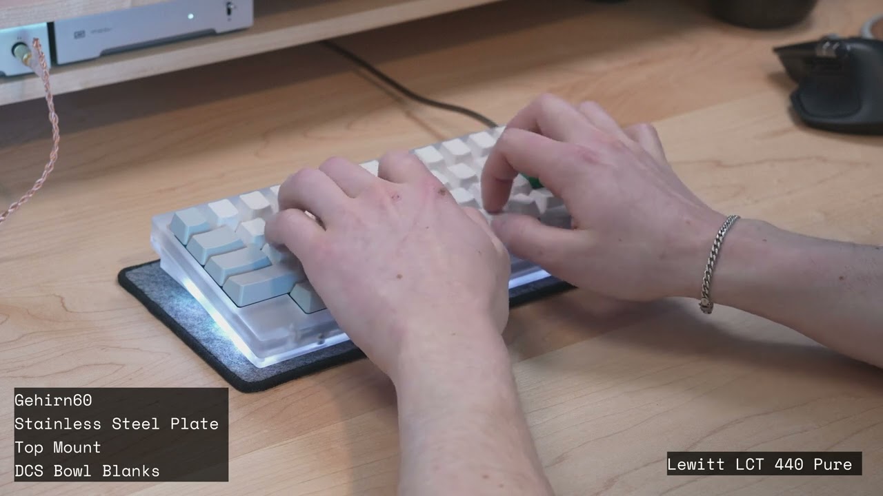 Gehirn60 Typing Sounds - DynaCap with SP DCS