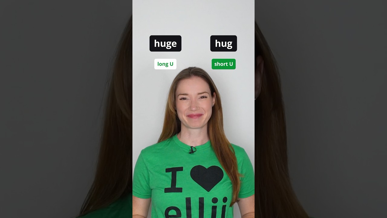 Am I saying HUGE or HUG? #shorts #pronunciation #english #learnenglish #listening