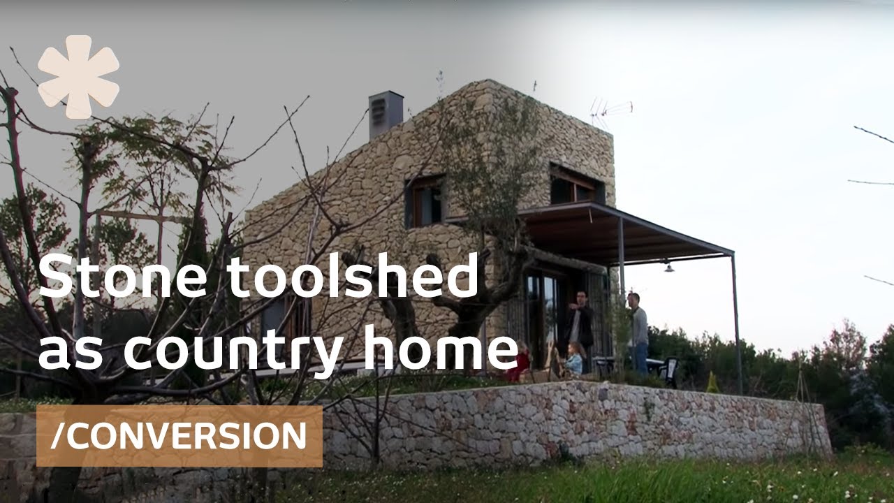 Stone toolshed as timeless mediterranean tiny home (25m2)