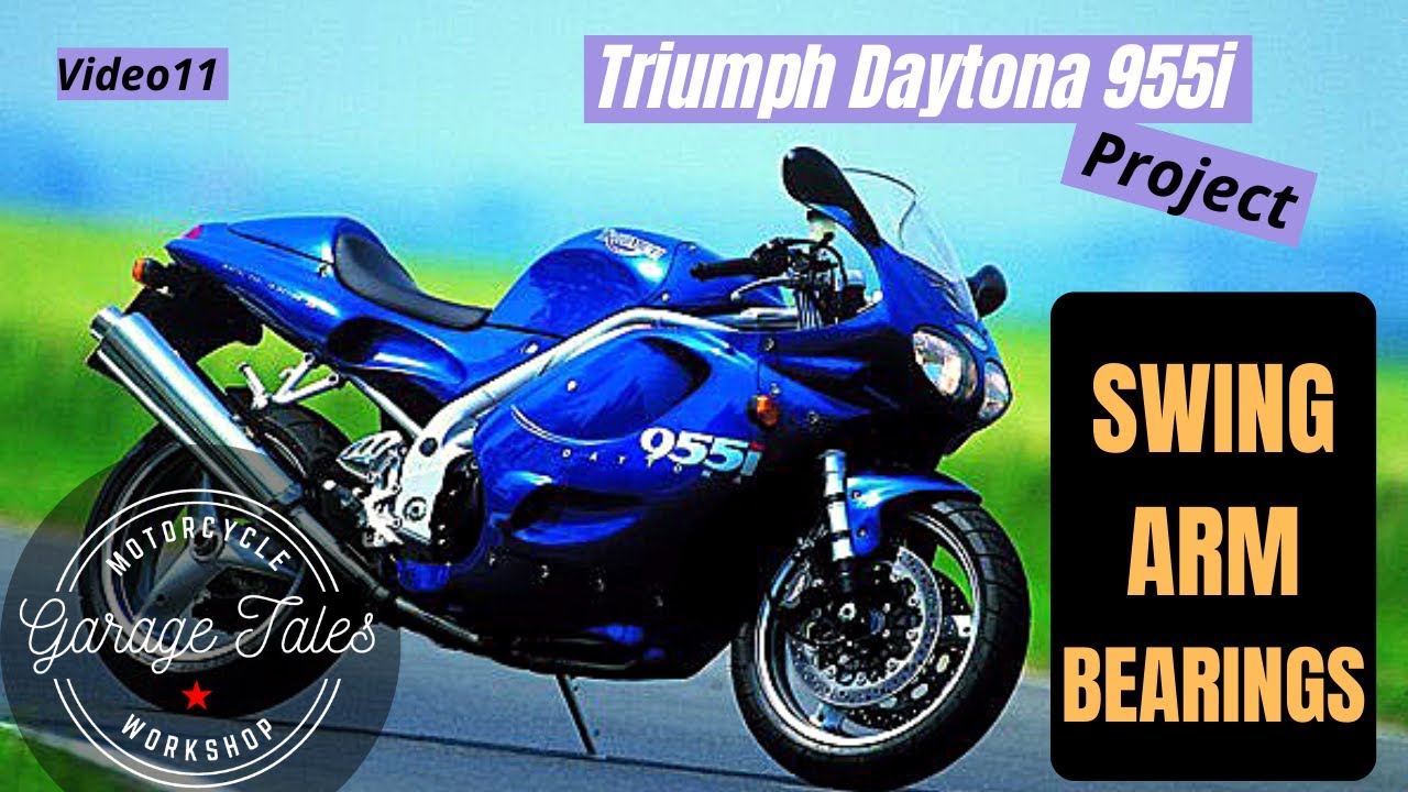 Triumph Daytona 955i, видео 11 — Маятниковый рычаг, продольная тяга и подшипники ступицы