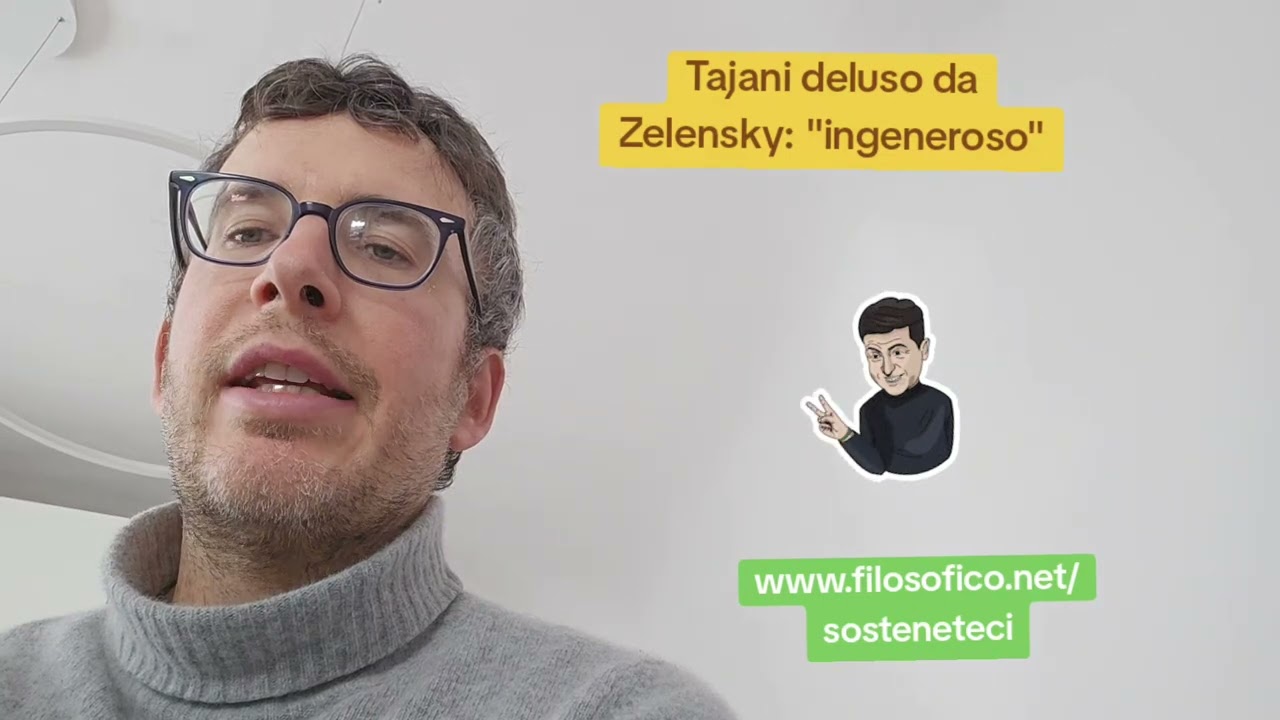 DIEGO FUSARO: Tajani deluso da Zelensky: 