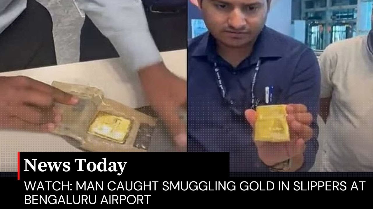 Watch: Man Caught Smuggling Gold In Slippers At Bengaluru Airport
