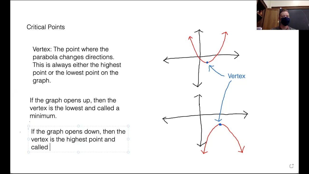 Identifying Critical Points of Quadratic Equations