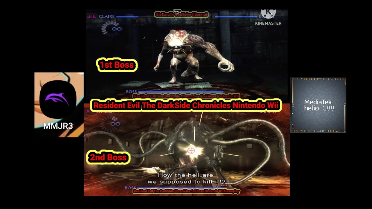 Resident Evil The DarkSide Chronicles 1st And 2nd Boss Battle Gameplay | Dolphin Mmjr3 | Helio G88