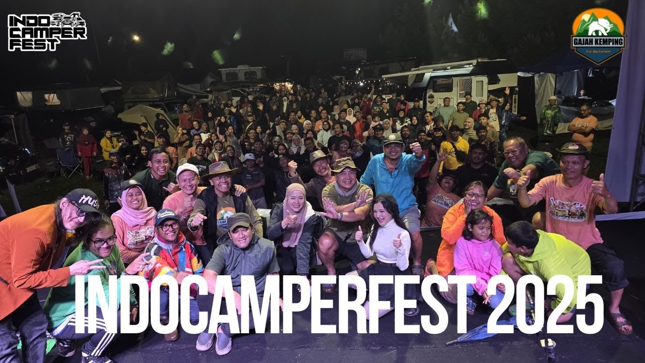 RATUSAN KENDARAAN DI INDOCAMPERFEST 2025 - GAJAH KEMPING | SATUKAN PECINTA CAMPING SELURUH INDONESIA