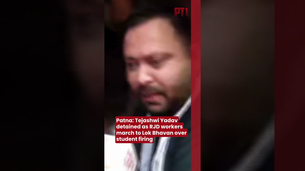 Patna: Tejashwi Yadav detained as RJD workers march to Lok Bhavan over student firing