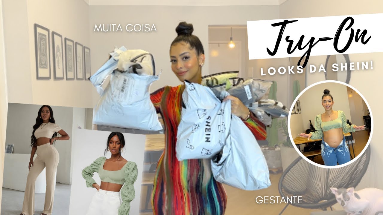 FASHION HAUL: PROVANDO LOOKS GESTANTE DA SHEIN. DEU CERTO?