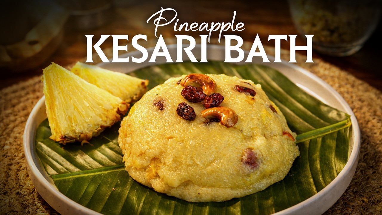 Pineapple Kesari Bath Recipe | Pineapple Sheera | Indian Sweets