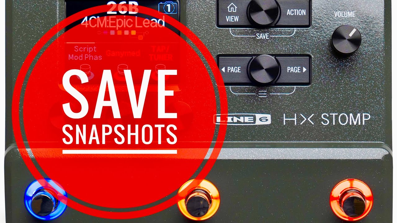 💾 How to Save Snapshots - Global Settings? - HX Stomp Tutorial