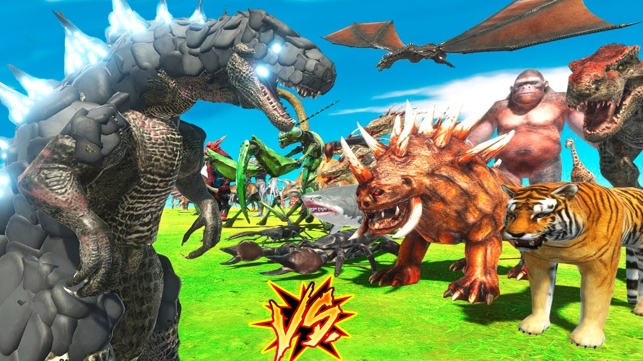 GODZILLA VS TODOS LOS ANIMALES DEL JUEGO | ANIMAL REVOLT BATTLE SIMULATOR