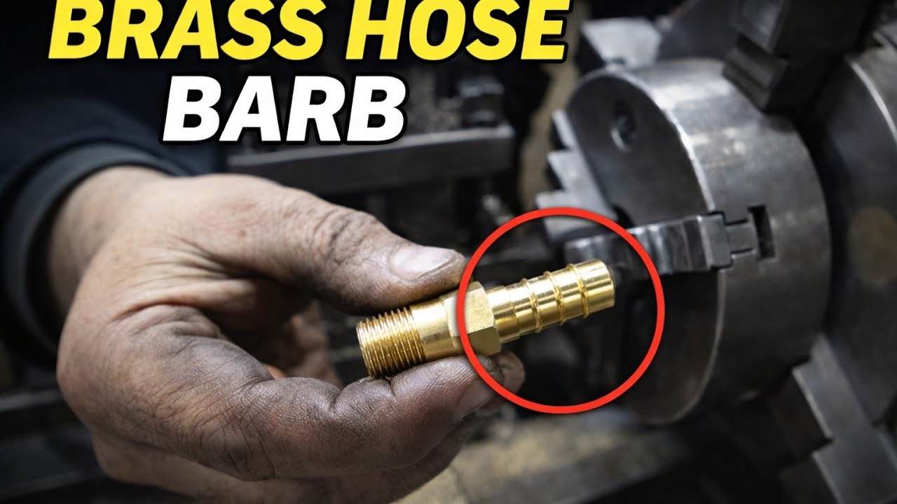 “Turning a Brass Hose Fitting 🔧 Satisfying!”