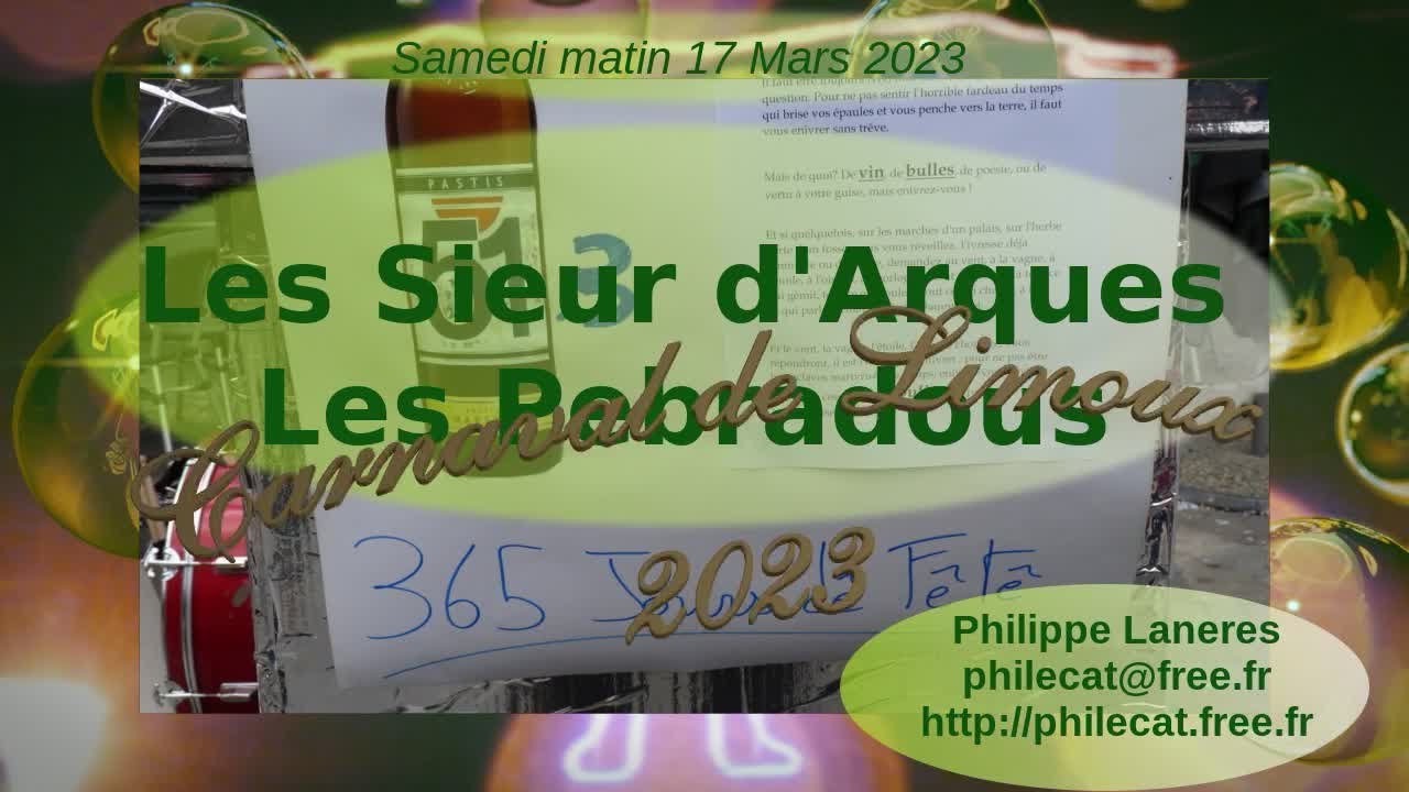 Carnaval de Limoux 2023 - Les Sieur d'Arques - Les Pebradous