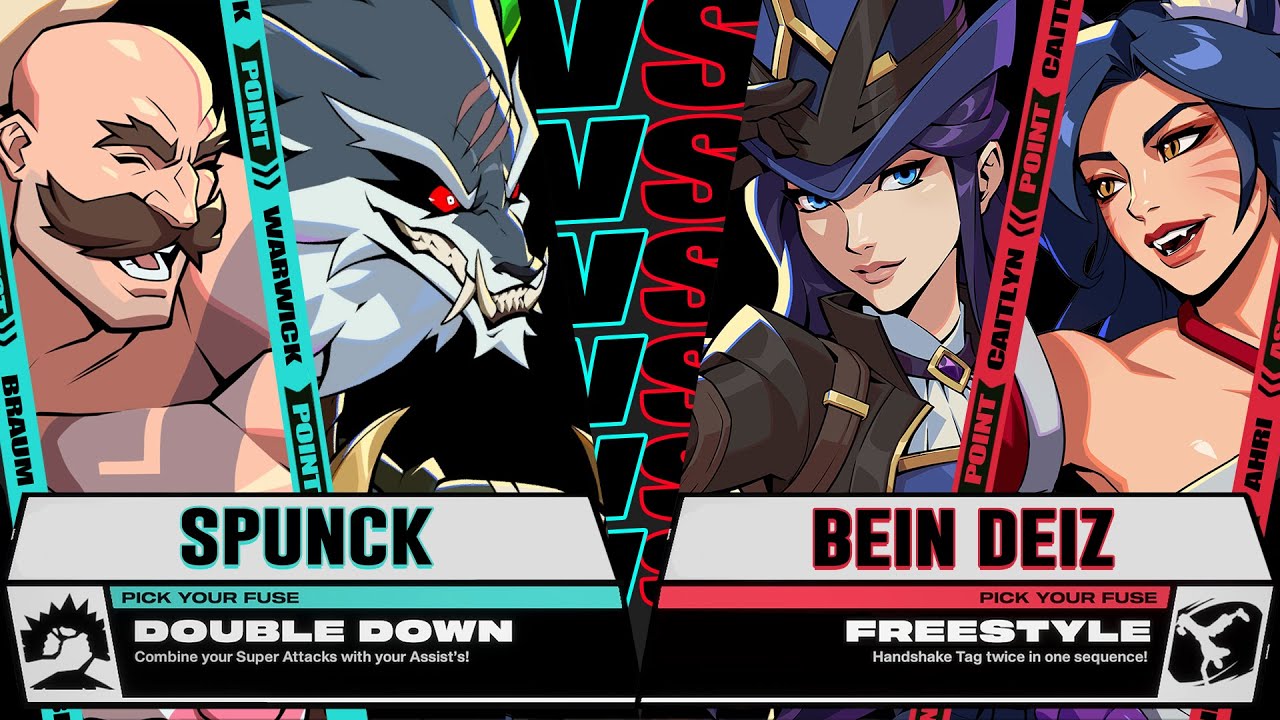 SpuncK (Warwick / Braum) vs BeinDeiz (Caitlyn / Ahri) - 2XKO