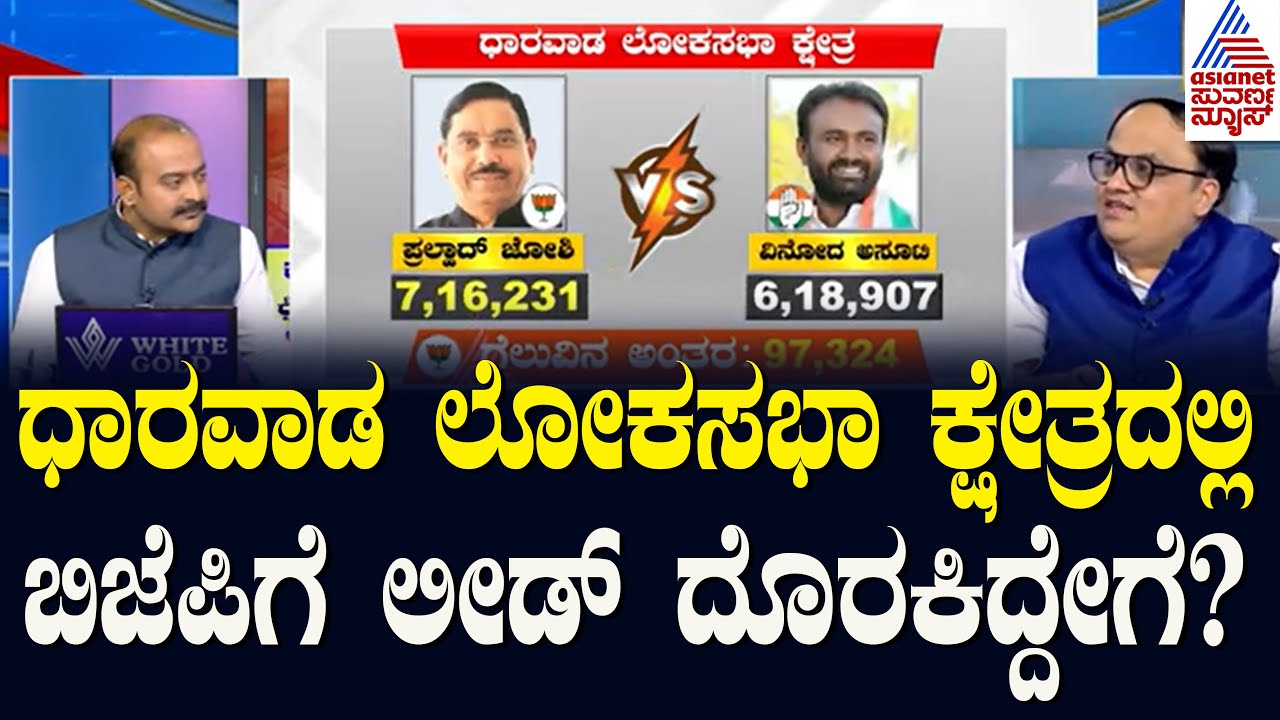 ಬಿಜೆಪಿಯ Pralhad Joshi ವಿರುದ್ಧ Vinod Asuti ಸೋಲು | Dharwad Lok Sabha constituency | Suvarna News