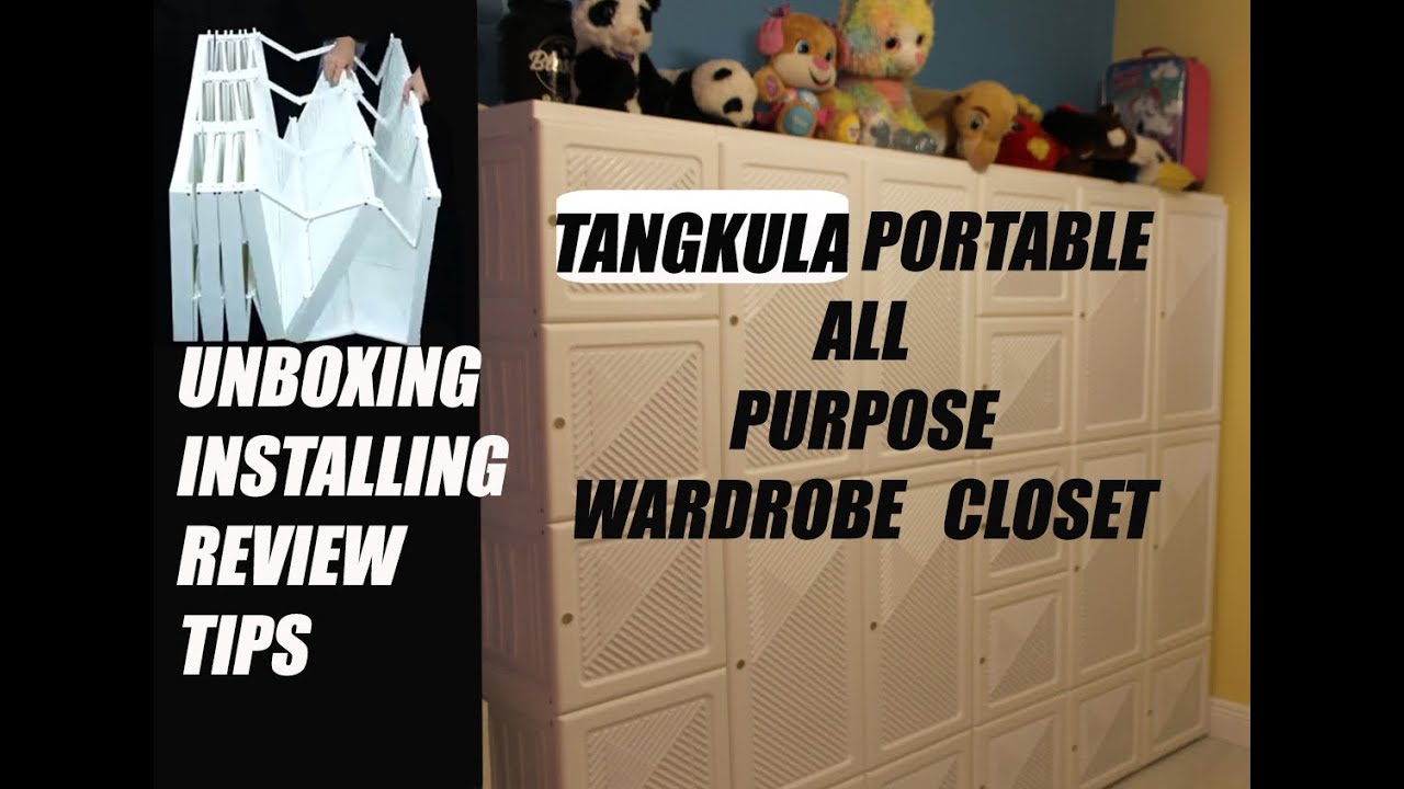 Portable wardrobe All purpose Organizer Tangkula Wardrobe Closet In 5 min. INSTALLATION, REVIEW TIPS