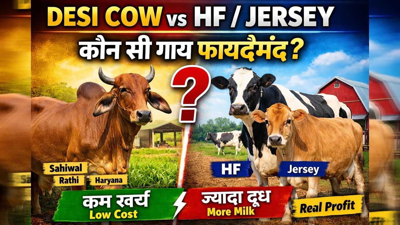 Dairy Farming Profit Truth | Desi Cow vs HF vs Jersey | कौन सी गाय फायदेमंद?