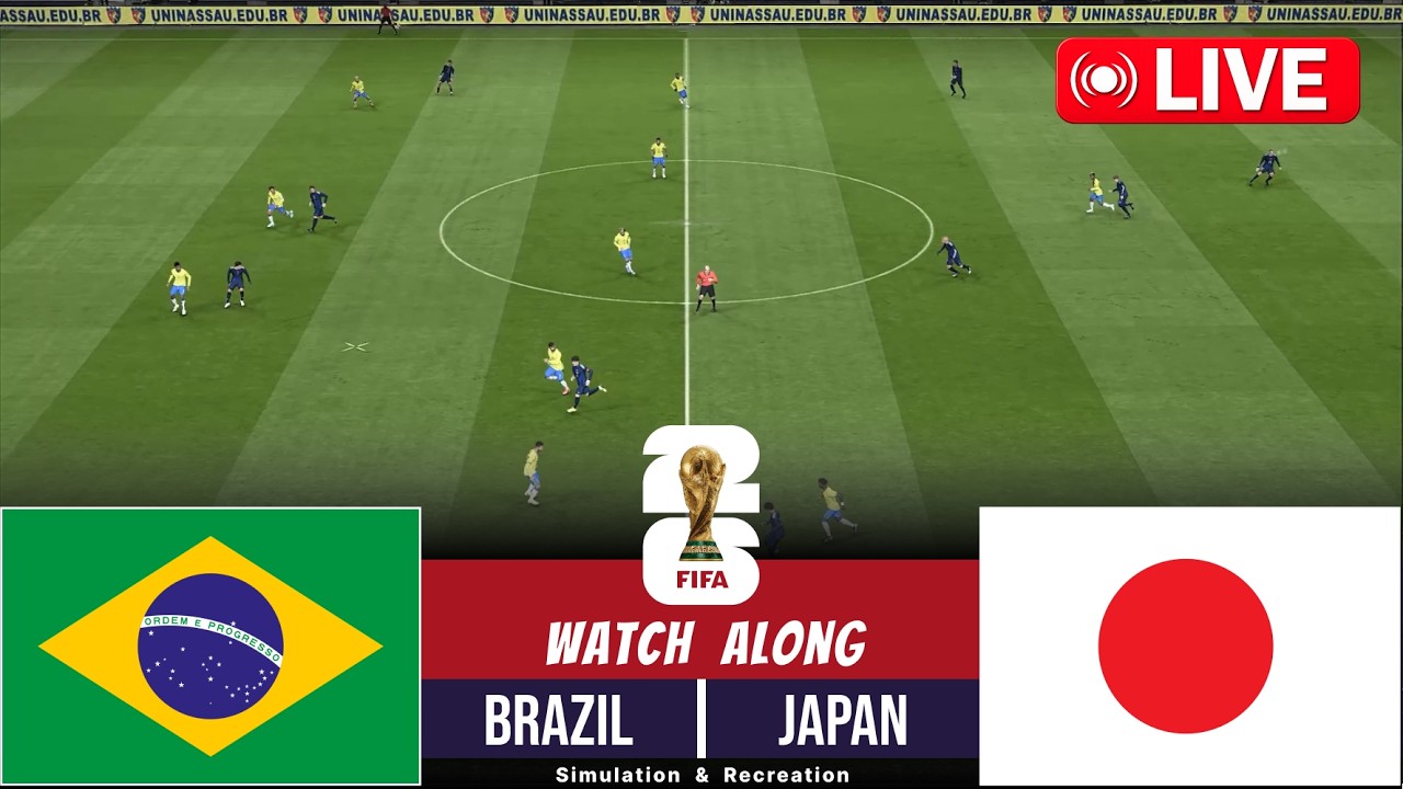 Brazil vs Japan | FIFA World Cup 2026 I Full Match Streaming | Video Game Simulation