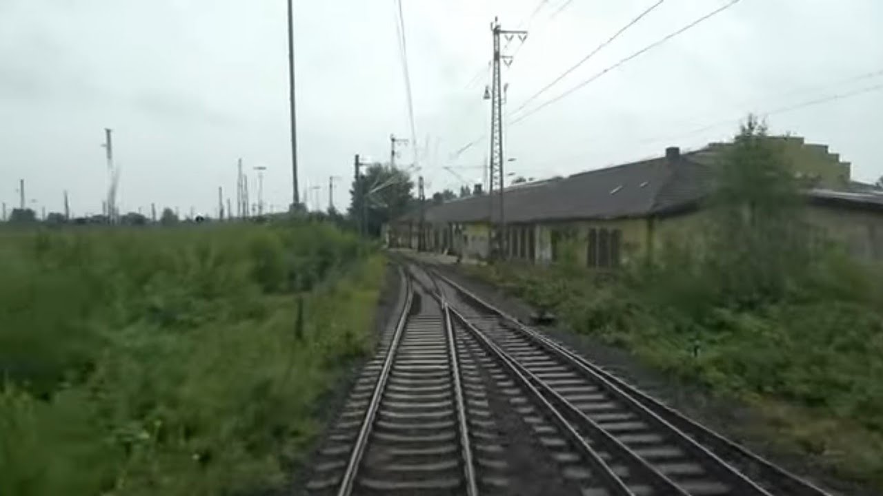 Cab ride train; Hamm (Westf.) Gbf - Gelsenkirchen-Bismarck (20240630; with rain)