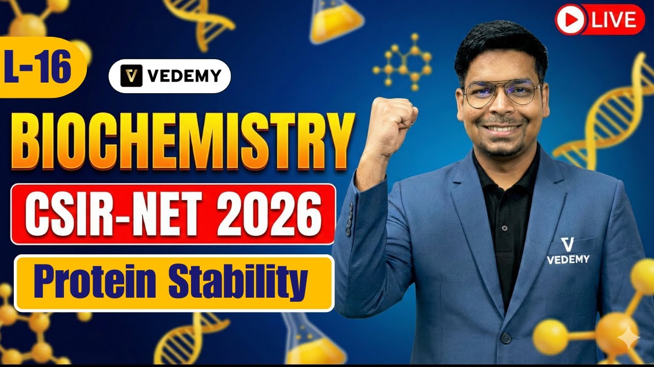 CSIR-UGC-NET 2026 | L17 | Biochemistry | Protein Stability | Unit 1 | Dr. Virendra Singh | CSIR |