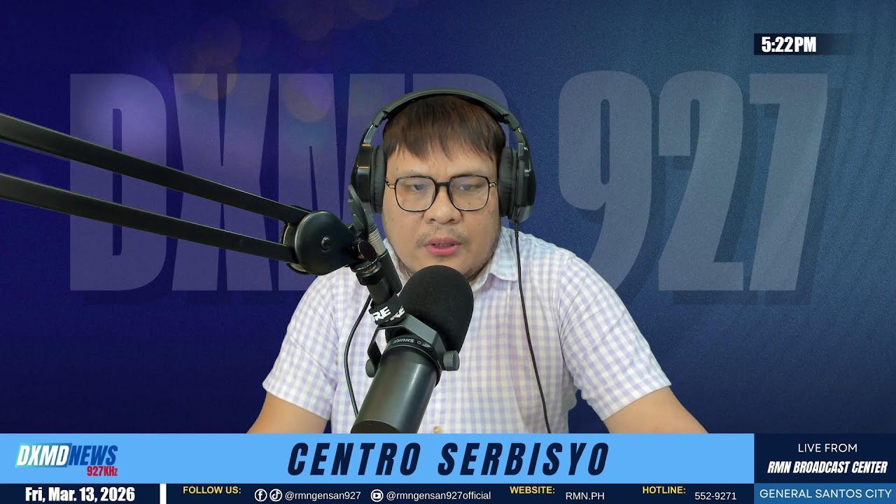CENTRO SERBISYO - 03/13/2026 - 4:30 P. M. - 5:30 P.M.