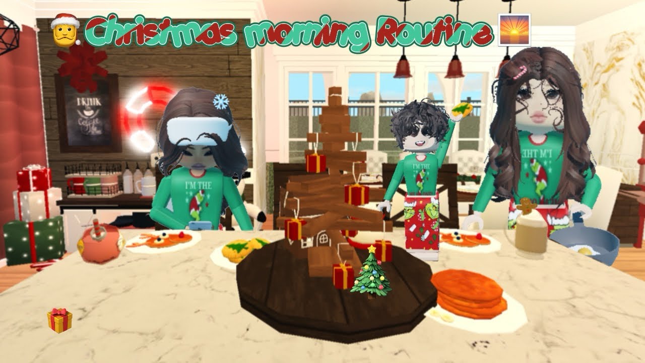 FAMILY WINTER MORNING ROUTINE! *CHAOTIC CHRISTMAS BAKING?* Roblox Bloxburg Voiced RP Roleplay