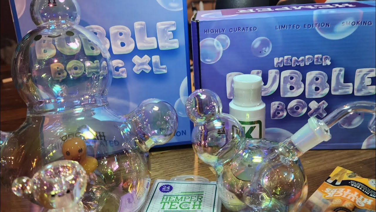 Unboxing the hemper bubble box and bubble bong xl.