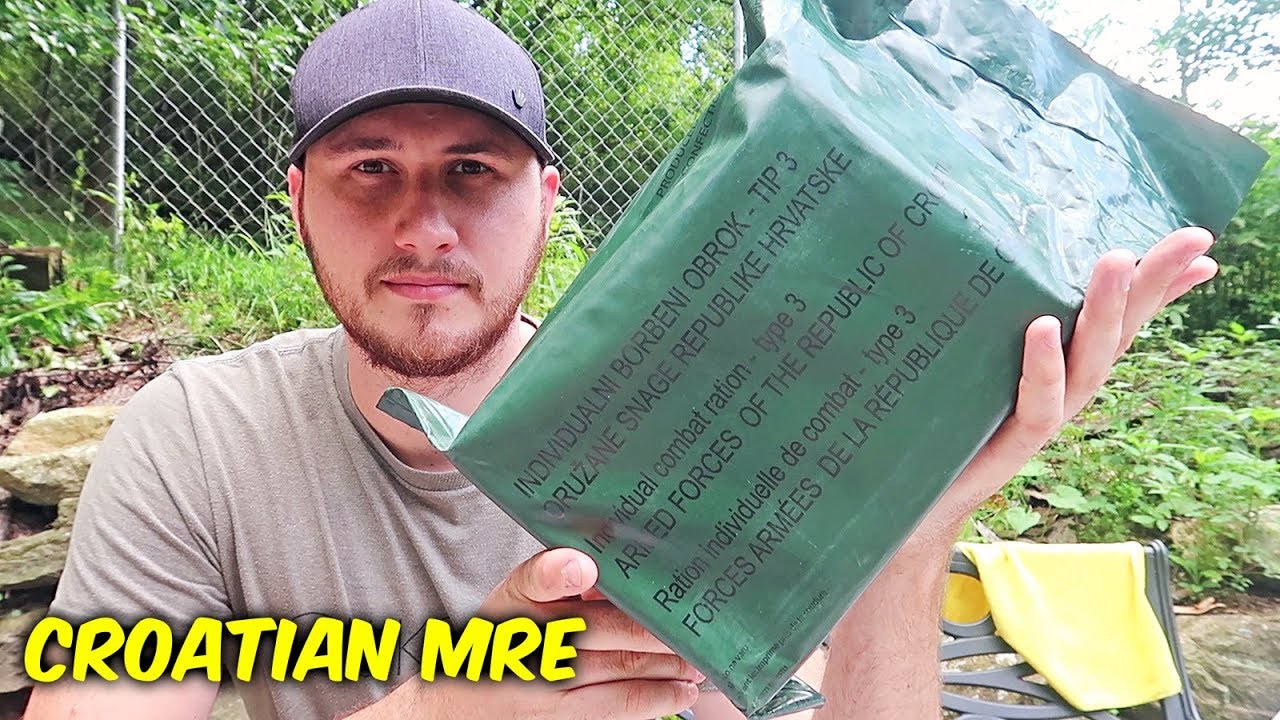 Дегустация хорватского MRE (готовой к употреблению еды)