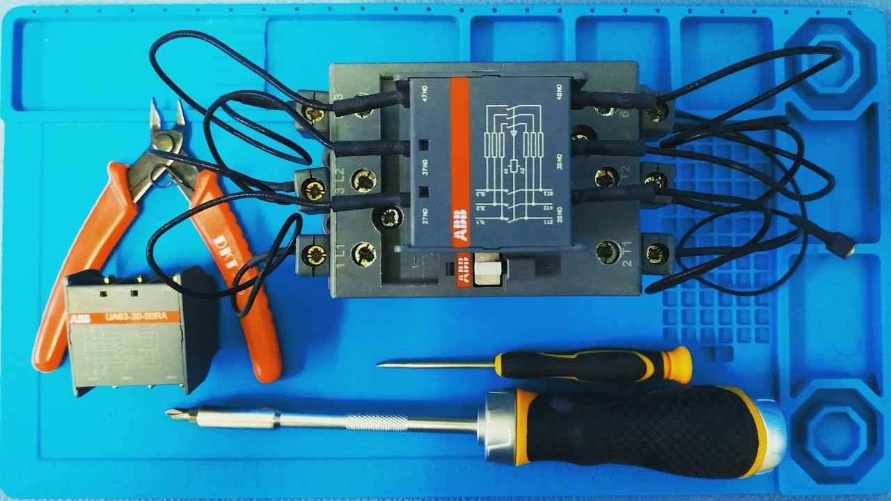 شرح عملى للكونتاكتورات المستخدمه فى لوحات معامل القدرة | ABB UA63-30-00RA Capacitor duty contactor