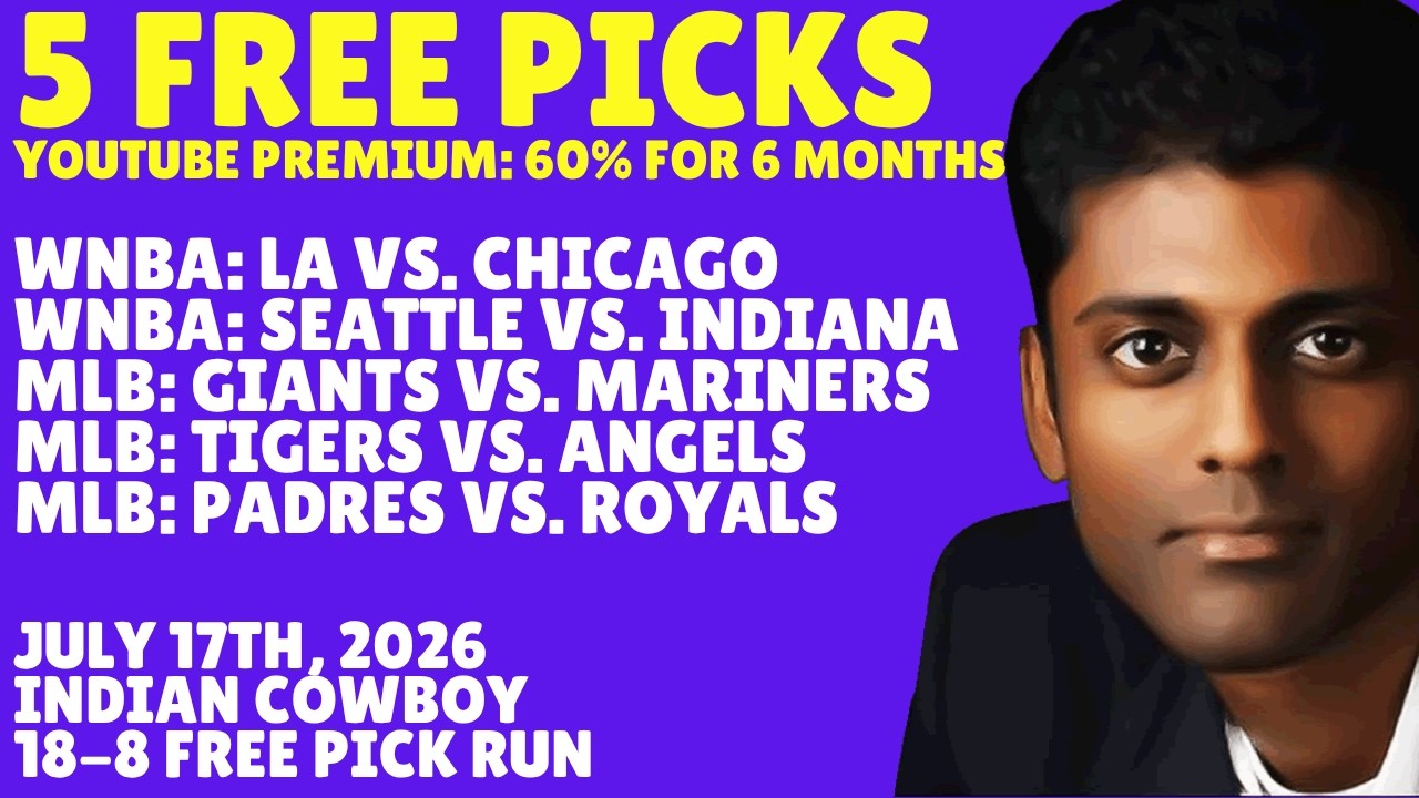 Indian Cowboy Friday WNBA Baseball Picks Predictions Best Bets 07/17/2026 Picks Predictions Bets