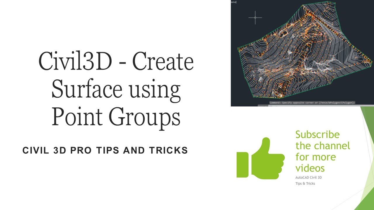 Civil3D - Create Surface using Point Groups