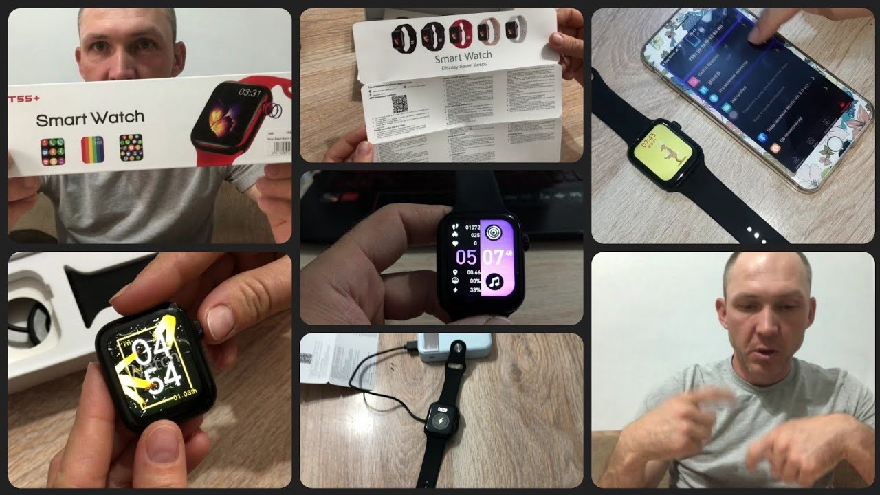 T55 + Bluetooth Smart Watch - черный, металлический. Глухих новости. Deaf news.