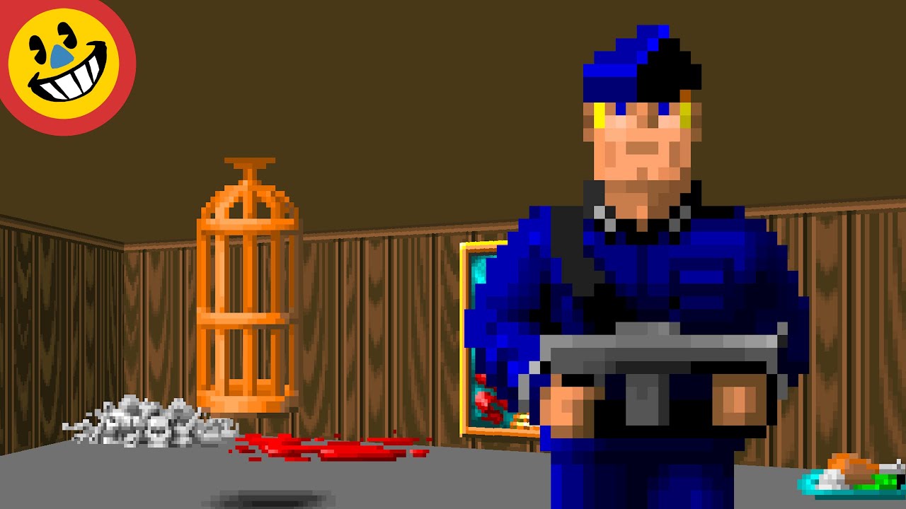 Милые детали в Wolfenstein 3D