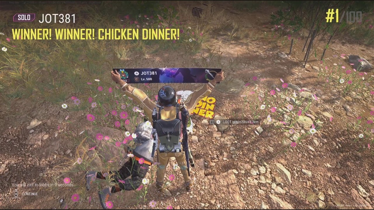 JOT381 PUBG 120326 TAEGO 6 KILLS 2387th SOLO WIN 1/100 CHICKEN DINNER SOLO