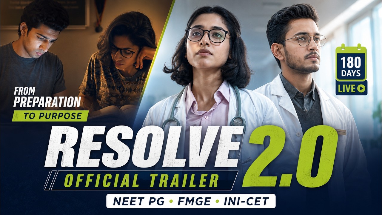 Resolve 2.0 Official Trailer | 180 Days LIVE Prep for NEET PG, FMGE & INI-CET