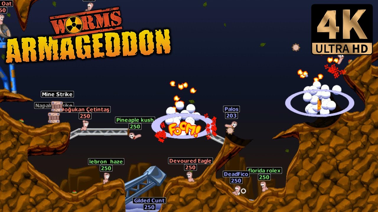 Worms Armageddon Online | Kaos 3 Players | ПК 4K