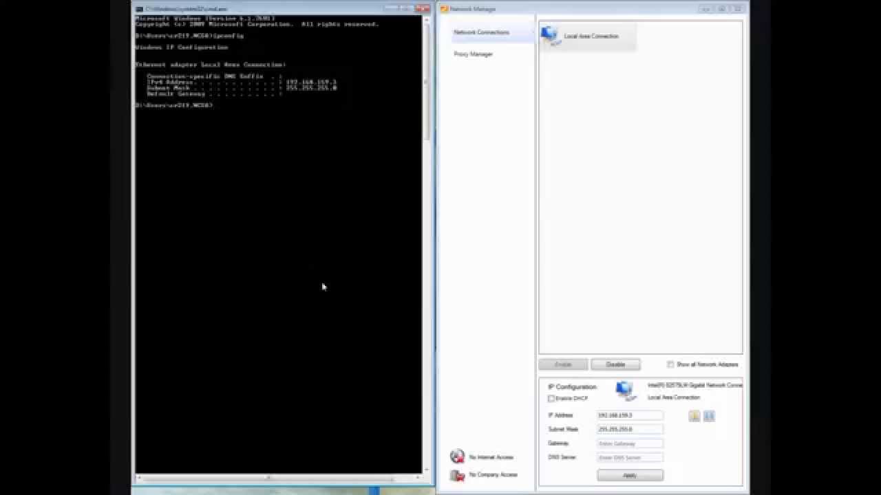 Ethernet setup and connection to the CM44 Transmitter via the built in webserver