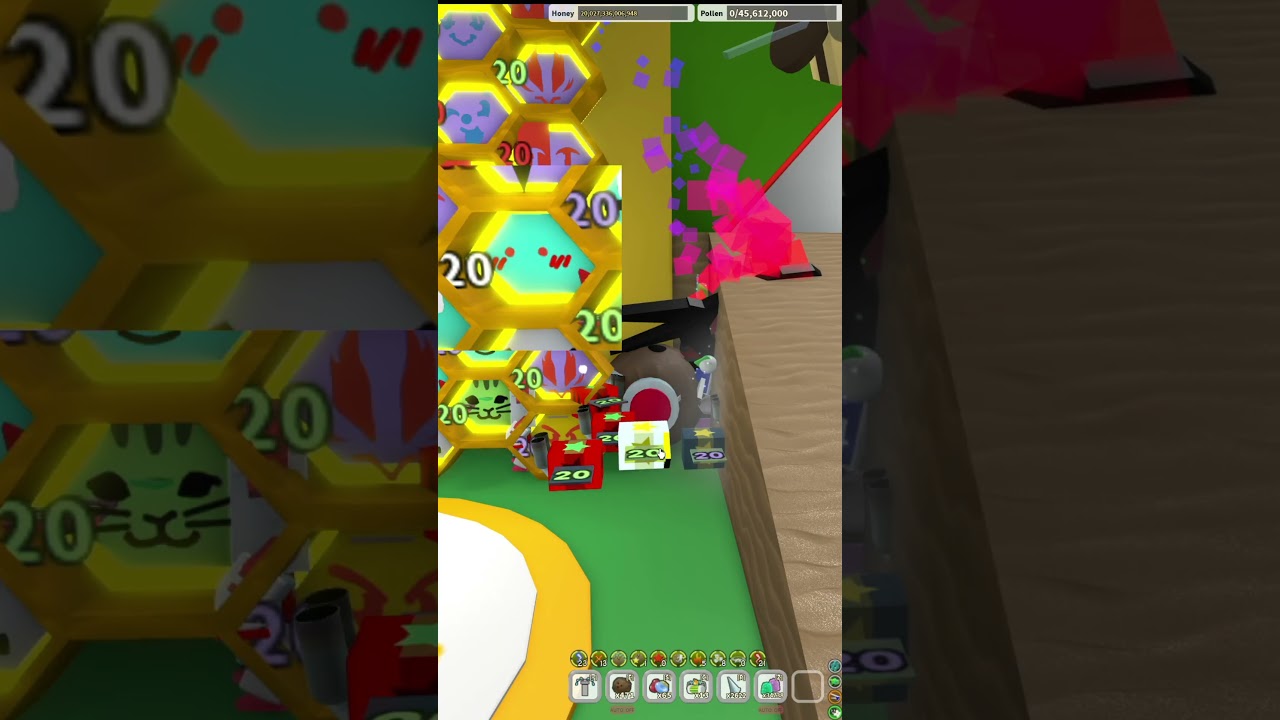 Using Auto-jelly until Gifted MYTHIC bee #roblox #beeswarmsimulator #bss