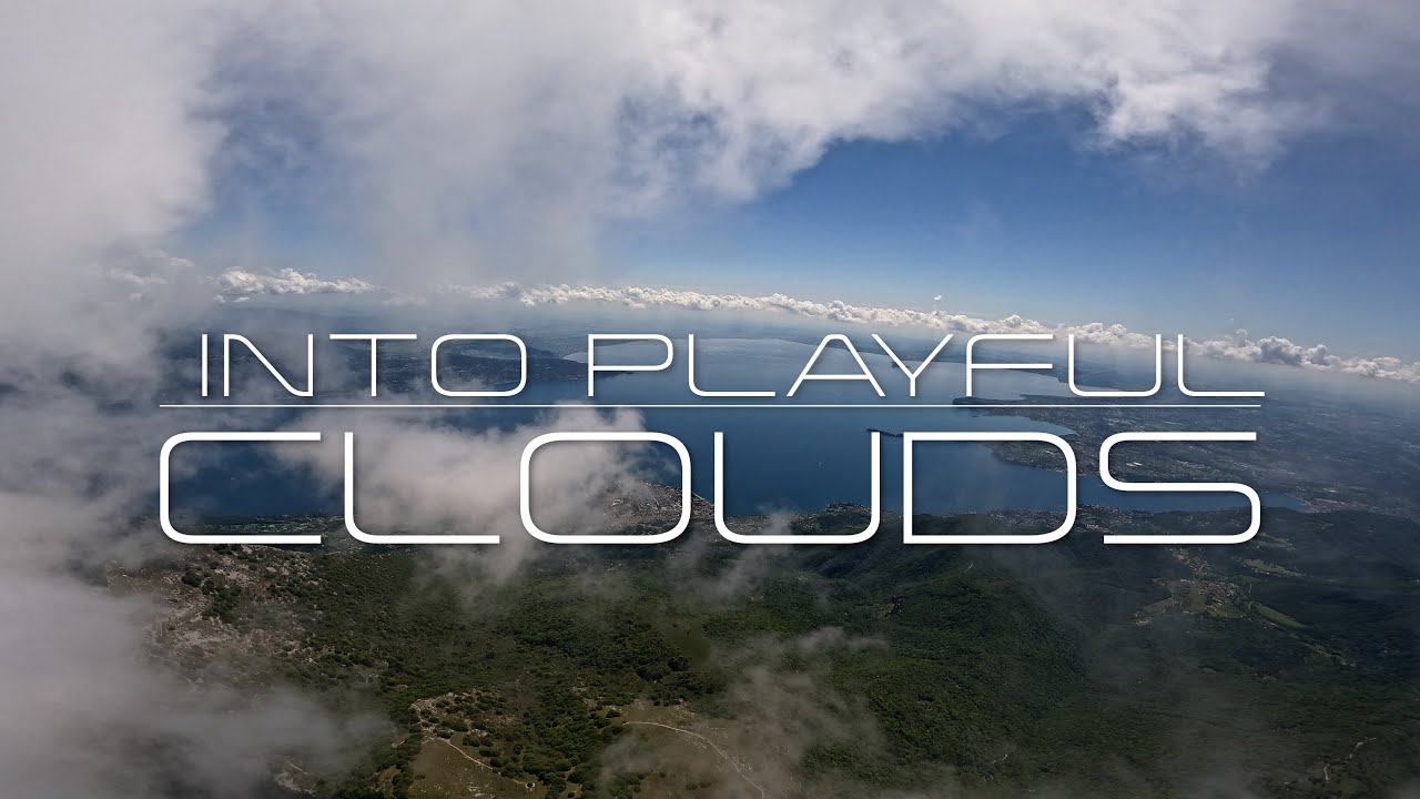 [4K] Into Playful Clouds ( Hang Gliding )