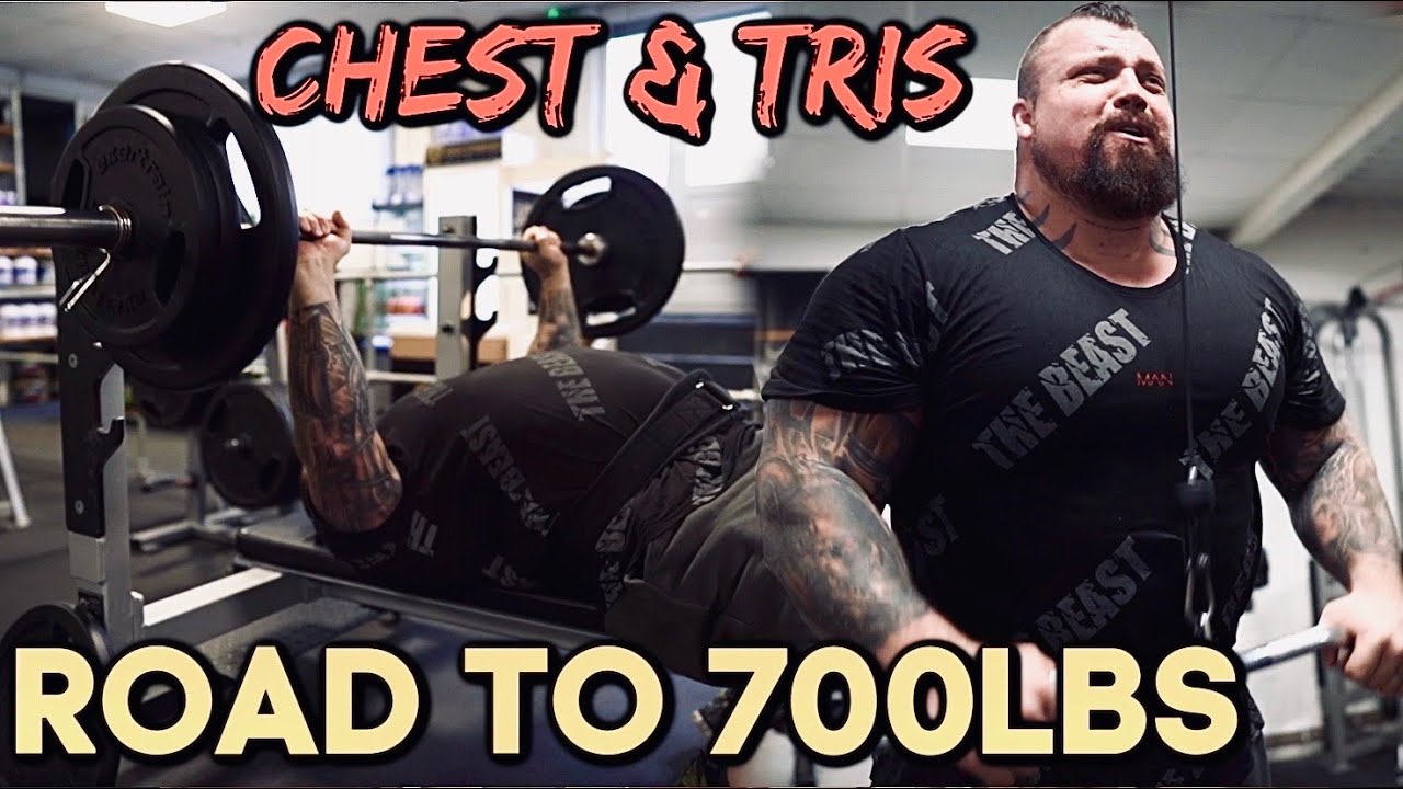 ROAD TO 700LBS - Worlds Strongest Man Trains Chest