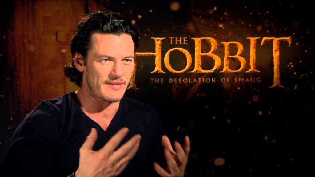 Evangeline Lilly and Luke Evans on The Hobbit : The Desolation of Smaug