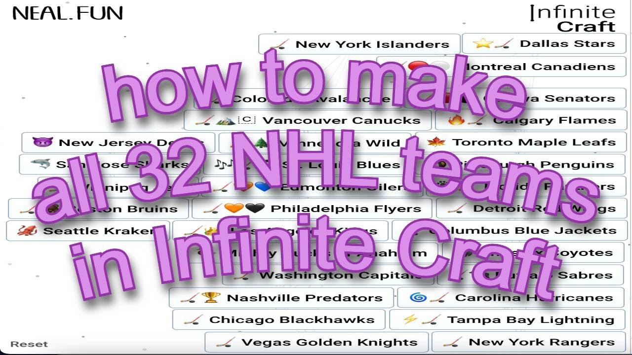 MAKING EVERY NHL TEAM IN INFINITE CRAFT