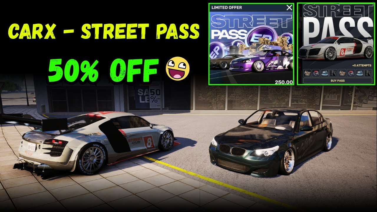 CarX Street Pass Guide: Unlock Both Cars (Audi R8 & BMW) + 50% OFF!