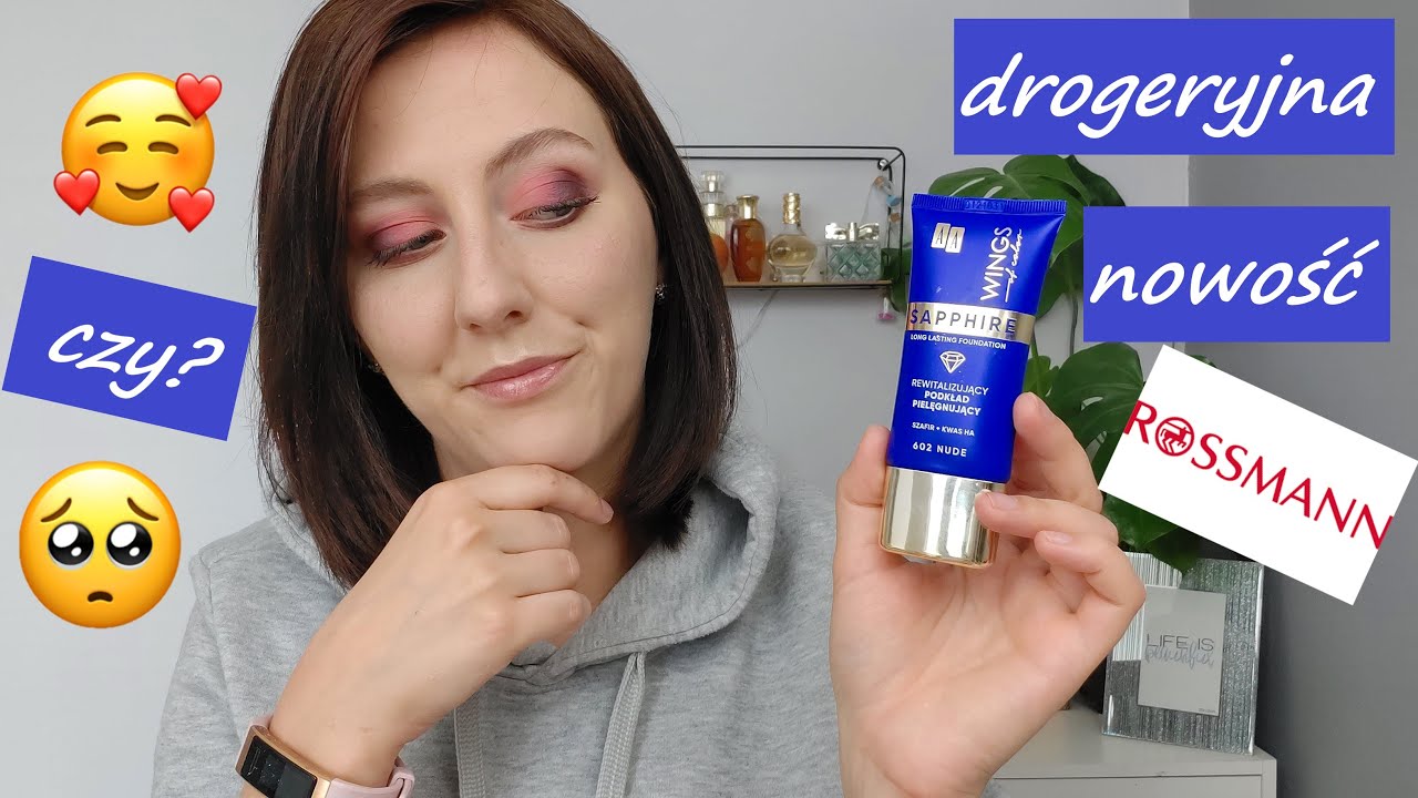 TEST PODKŁADU AA WINGS OF COLOR SAPPHIRE💎 NOWOŚĆ ROSSMANN | DROGERYJNY HIT??🤔