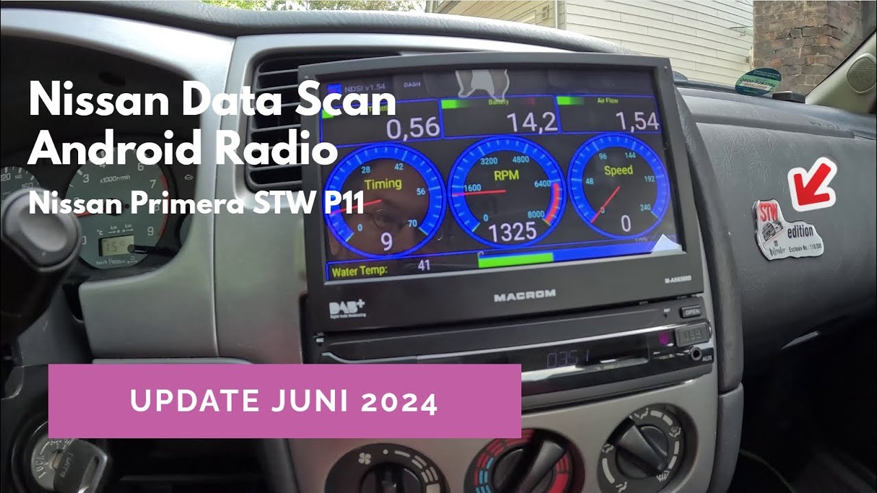 Nissan Data Scan auf Android Radio im Nissan Primera P11 STW