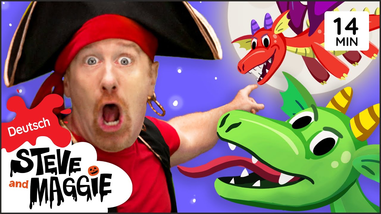 Magische Halloween Monster Party Kindergeschichte mit Steve und Maggie Deutsch + MEHR für Kids