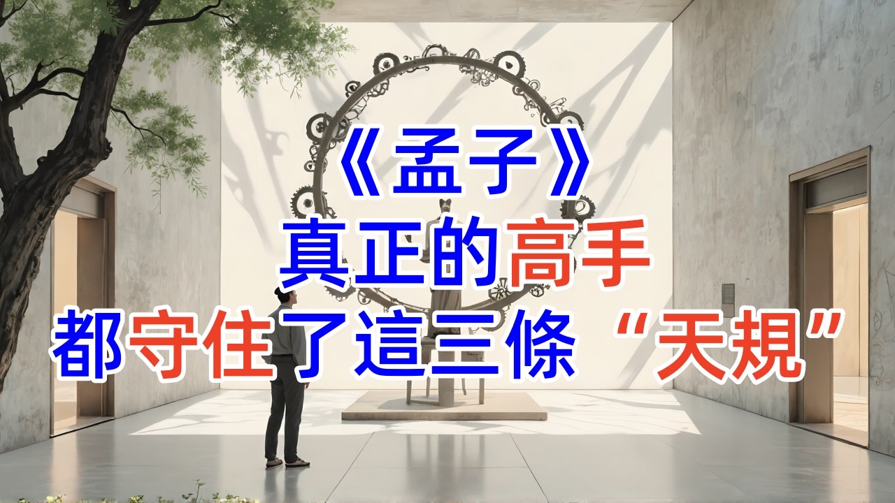 你的人生是“上坡路”還是“下坡路”？孟子2000年前就給出了答案。 真正的高手，都守住了這三條“天規”  