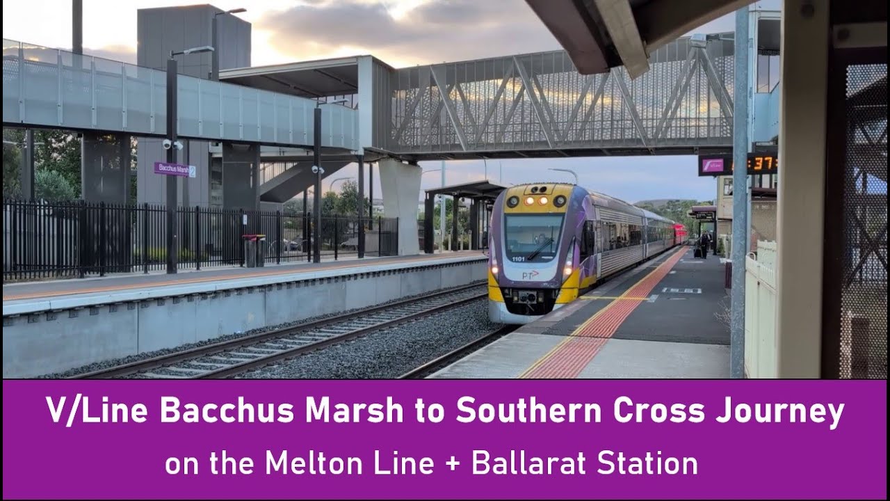 V/Line Bacchus Marsh to Southern Cross Journey (Melton Line) + Ballarat Station